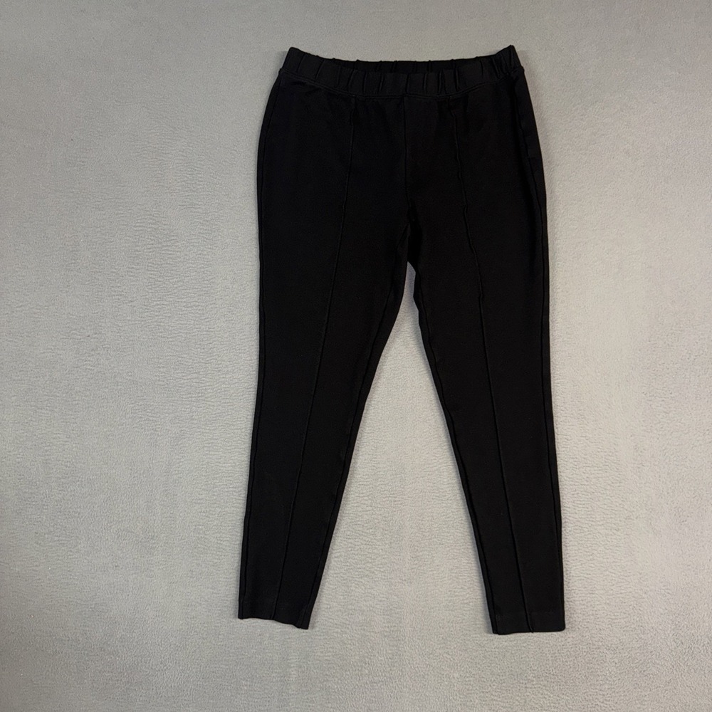 Talbots Pants Womens X Black Skinny Ankle Pull On Stretch Ponte Rayon Nylon